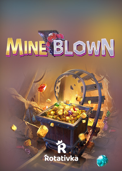 Mine Blown Free Spins mode showing sticky wild symbols accumulating on the reels