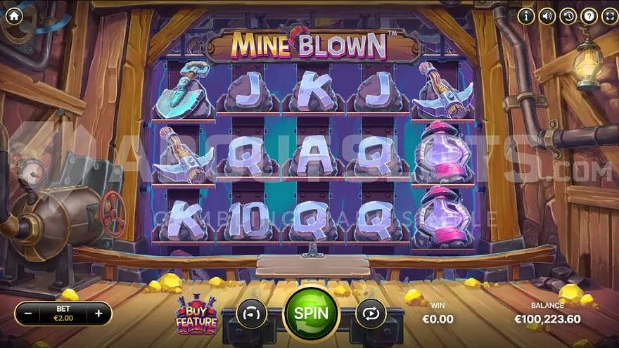 Mine Blown mobile casino interface showing fast withdrawal options